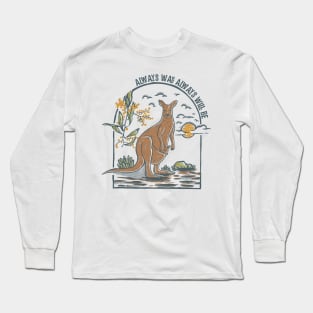 Vintage style kangaroo  always was always will be Long Sleeve T-Shirt